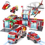 Lbgwp60 - caserne de pompier jouet, 826 pièces jeux de construction de city pompierr, avec camion de ... Lbgwp60 - caserne de pompier jouet, 826 pièces jeux de construction de city pompierr, avec camion de ...