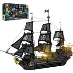 Lbgwp60 - kit de construction de bateau pirate avec lumires led, grand modle de bateau black pearl ...