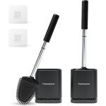 Lbgwp60 - wc, toilettes wc silicone, balai toilette et support, noir balayette silicone suspendu, mural ...