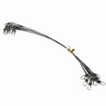 Leader de pche en acier, 20 pices, fil de pche robuste, haute rsistance, avec merillons et boutons ...