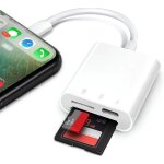 Lecteur de carte sd pour iphone ipad, lightning micro sd card reader adaptateur avec mmoire sd tf, adapter ...