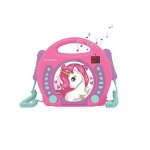 Lecteur cd karaok licorne avec 2 micros