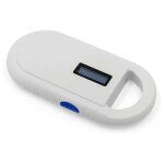Lecteur de puces pour animaux, transpondeur rfid pour l'identification des animaux, blanc