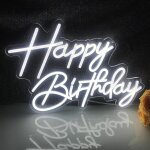Led  joyeux anniversaire signe au non peut etre accroch ou plac plat chambre a coucher salon atmosphre ...