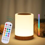 Led lampe de chevet, veilleuse b�b� veilleuse enfant, mode chaud et lampe table a gradation rgb, lampe ...