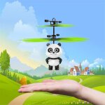 Led lumineux electrique rc volant panda infrarouge induction avion quadrirotor tlcommande eclairer ...