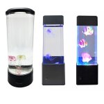 Led m�duse lampe chevet veilleuse couleur changeante m�duse r�servoir led pour aquarium led lampe d�tente ...