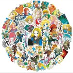 La lgende de zelda tears of the kingdom game stickers, 50pcs vinyle autocollants impermables pour ordinateur ...