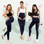 Legging grossesse femme taille haute leggings maternit avec poches opaque pantalon grossesse femme vetement ...