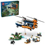 Lego city - l'h�licopt�re de l'explorateur de la jungle au camp de base - 60437