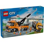 Lego city - le remorqueur avec grue pour poids lourd - 60467