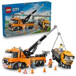 Lego city - le remorqueur avec grue pour poids lourd - 60467