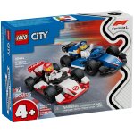 Lego city - voitures de course de f1 williams racing et haas f1 - 60464