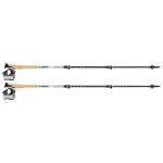 Leki - cross trail carbon - btons de trail taille 100 - 135 cm, blanc / noir