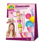 Lena - kit tricotin en bois et crochet aiguille tricoter et fil en 3 couleurs de 15 m de long idal pour ...