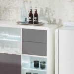 Leonardo 118821rg tiroir avec partie avant en verre