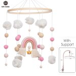 Let's make - hochet mobile cpull pour bb, cloche de lit, bote a musique, pendentif nuages, carrousel, ...