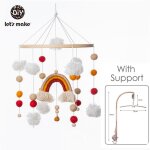 Let's make - hochet mobile cpull pour bb, cloche de lit, bote a musique, pendentif nuages, carrousel, ...