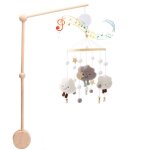 Let's make - hochet mobile cpull pour bb, cloche de lit, bote a musique, pendentif nuages, carrousel, ...