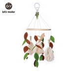 Let's make - hochet mobile cpull pour bb, cloche de lit, bote a musique, pendentif nuages, carrousel, ...