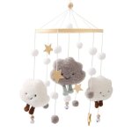 Let's make - hochet mobile cpull pour bb, cloche de lit, bote a musique, pendentif nuages, carrousel, ...