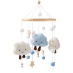 Let's make - hochet mobile cpull pour bb, cloche de lit, bote a musique, pendentif nuages, carrousel, ...