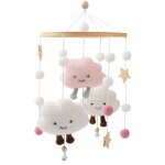 Let's make - hochet mobile cpull pour bb, cloche de lit, bote a musique, pendentif nuages, carrousel, ...