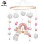 Let's make - hochet mobile cpull pour bb, cloche de lit, bote a musique, pendentif nuages, carrousel, ...