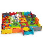 Let's play set de jeu 3 en 1 : tapis de jeu, puzzle et piscine � balles - caoutchouc mousse - 40 balles ...