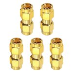 Letnerny - lot de 5 adaptateurs coaxiaux sma mle vers sma mle mle vers fiche coaxiale pour antenne ...