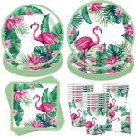 Letnerny - anniversaire party vaisselle, 50 pices vaisselle kit assiettes gobelets serviettes, ensemble ...