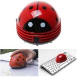 Letnerny - aspirateur table coccinelle mini mignon desk aliment par batterie coccinelle (rouge)