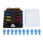 Letnerny - bote a fusibles 10 voies dc 12 32 v avec bornes a fusibles avec voyant d'avertissement led ...