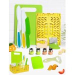 Letnerny - couteaux enfants scurit - set 15 pices sans bpa - jouet cuisine lavable lave - vaisselle ...