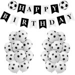 Letnerny - deco anniversaire foot, bannire d'anniversaire de football 20pcs ballon anniversaire foot ...