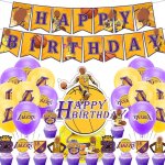 Letnerny - decoration anniversaire basketball, 30 pices basketball sport star party fte avec bannire ...