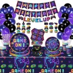 Letnerny - décorations d'anniversaire de jeu vidéo ¿ décorations d'anniversaire pour garçons y compris ... Letnerny - décorations d'anniversaire de jeu vidéo ¿ décorations d'anniversaire pour garçons y compris ...
