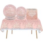 Letnerny - ensemble vaisselle fête d'anniversaire 41 pièces pour fille - décorations violettes avec assiettes, ... Letnerny - ensemble vaisselle fête d'anniversaire 41 pièces pour fille - décorations violettes avec assiettes, ...