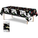 Letnerny - nappe fête de jeu vidéo - 1pc fournitures de jeu vidéo noir pour la fête d'anniversaire des ... Letnerny - nappe fête de jeu vidéo - 1pc fournitures de jeu vidéo noir pour la fête d'anniversaire des ...