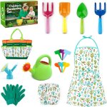 Letnerny - outillage de jardin pour enfants, 18 pices outils de jardinage, outils de jardinage pour ...