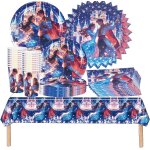 Letnerny - set de vaisselle de fête 61psc princes et princesses, fête d'anniversaire de château, fête ... Letnerny - set de vaisselle de fête 61psc princes et princesses, fête d'anniversaire de château, fête ...