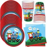 Letnerny - train vaisselle anniversaire dcorations vaisselle de fte d'anniversaire voiture dcorations ...