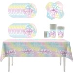 Letnerny - vaisselle de fête pour chanteuse rose, set de décoration pour fête d'anniversaire d'enfants, ... Letnerny - vaisselle de fête pour chanteuse rose, set de décoration pour fête d'anniversaire d'enfants, ...