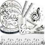 Letnerny - vaisselle de fête musicale, 61 pièces de décorations danniversaire de musique, ensemble de ... Letnerny - vaisselle de fête musicale, 61 pièces de décorations danniversaire de musique, ensemble de ...