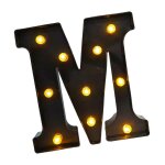 Lettre de chapiteau eclaire noir signe de l'alphabet lumineux pour la barre d'anniversaire m 8. 11x8. ...