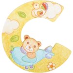 - lettre cmurale avec ours en peluche en avion - accessoires pour chambre d'enfant - dcoration de lamaison ...
