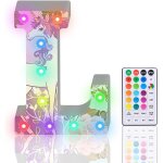 Lettres lumineuses led a paillettes avec 18 couleurs changeantes, veilleuse avec télécommande pour filles, ... Lettres lumineuses led a paillettes avec 18 couleurs changeantes, veilleuse avec télécommande pour filles, ...