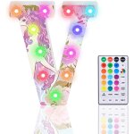 Lettres lumineuses led a paillettes avec 18 couleurs changeantes, veilleuse avec télécommande pour filles, ... Lettres lumineuses led a paillettes avec 18 couleurs changeantes, veilleuse avec télécommande pour filles, ...