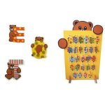 Lettre ourson en bois : w