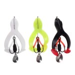 Leurre artificiel souple en forme de grenouille avec hame�on a paillettes, app�t de 9cm et 17 g,